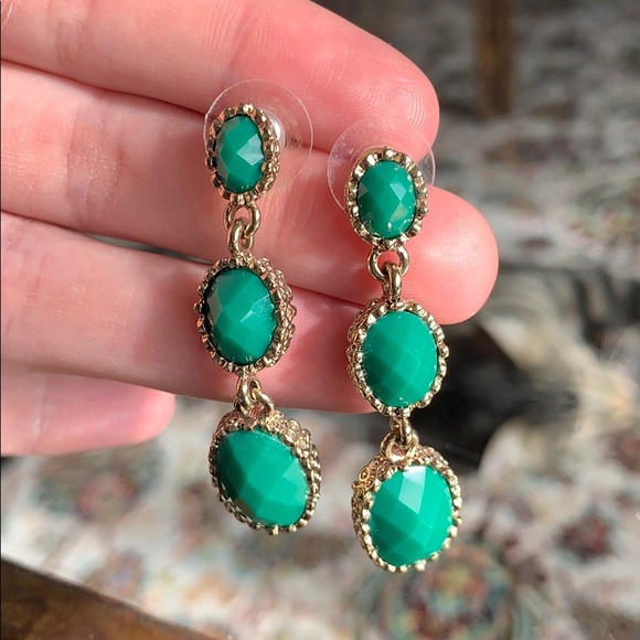 J Crew Gold Drop Earrings - Picture 2 of 3